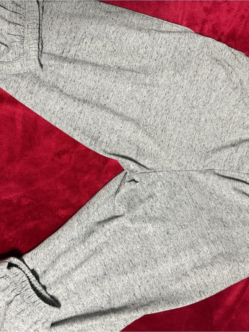 Nike Girls' Heather Gray Jogger Sweatpants with Ruffle Cuffs